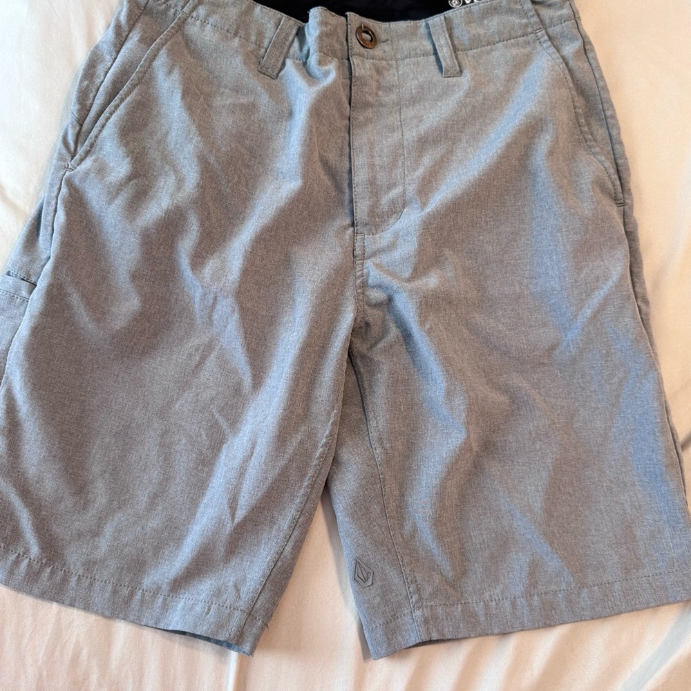 Volcom Light Gray Flat Front Shorts - image 1